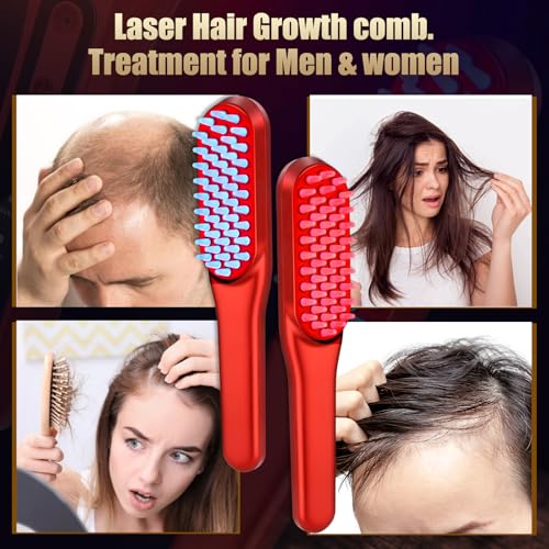 Hair Care With Protein - Laser hair growth comb, red light