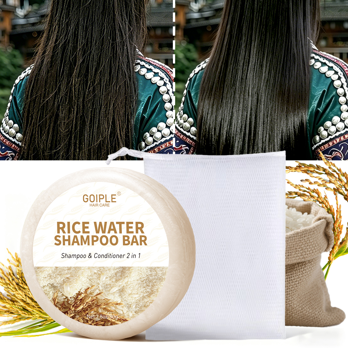 GOIPLE 80g Rice Water Hair Soa - Hair Care With Rice Water recensie en prijs