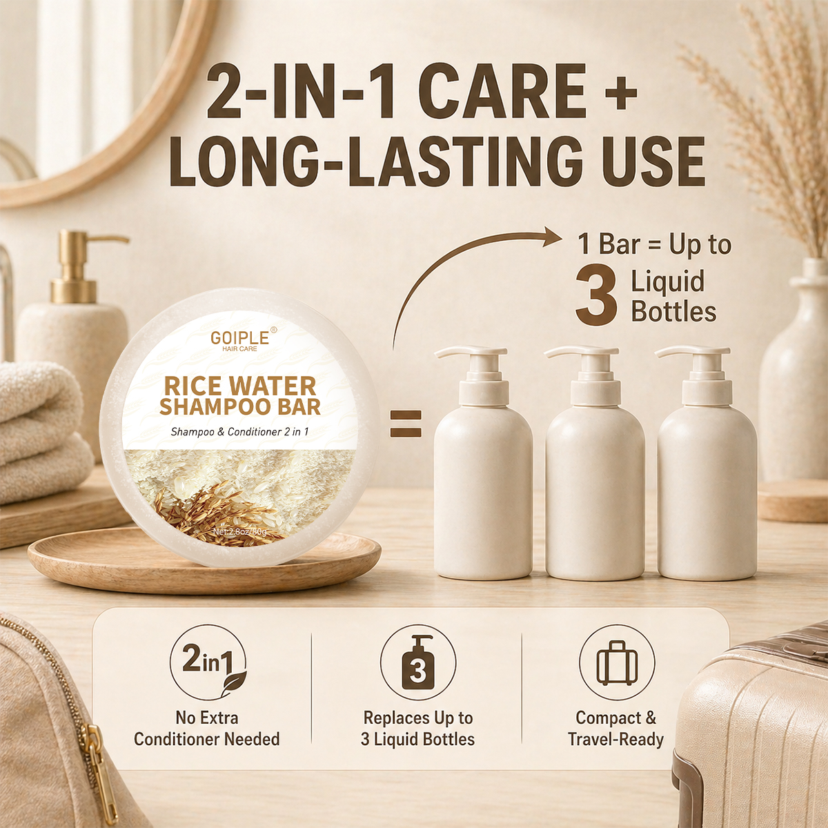 GOIPLE 80g Rice Water Hair Soa - Hair Care With Rice Water recensie en prijs