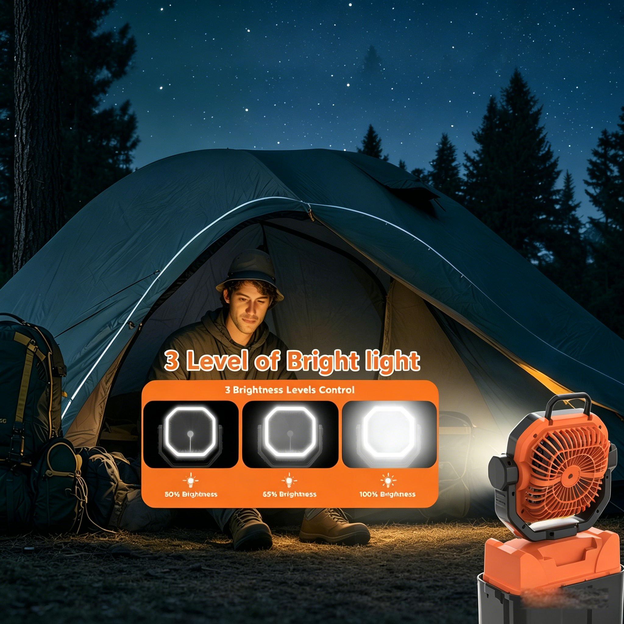 30000mAh Spray Camping Fan wit - Hair Care Spray recensie en prijs
