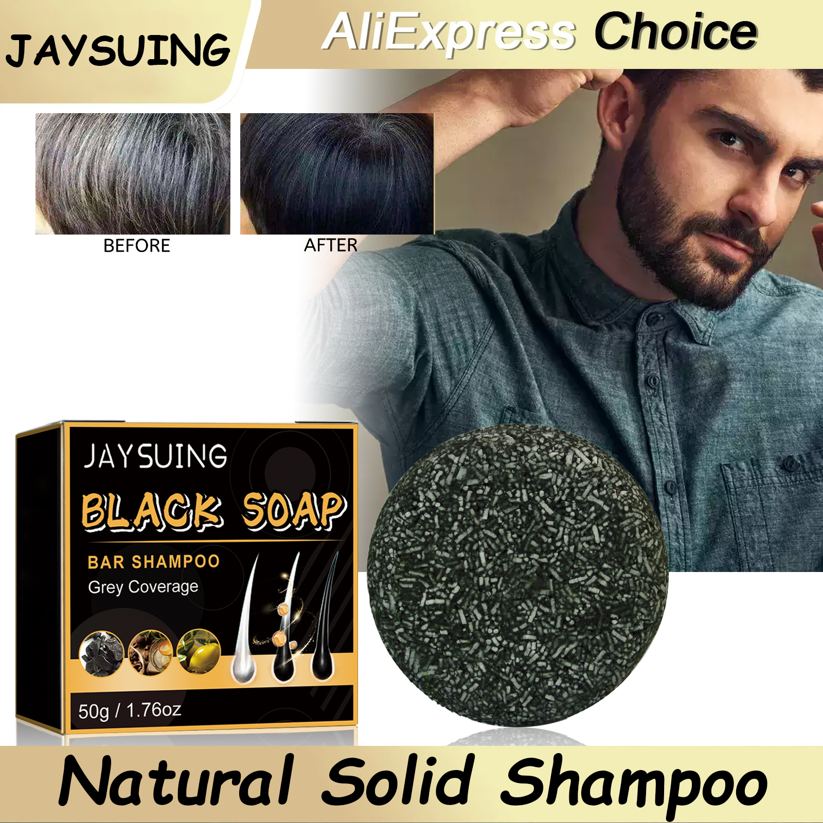 Hair Shampoo Soap Polygonum Mu - Hair Care Dandruff recensie en prijs