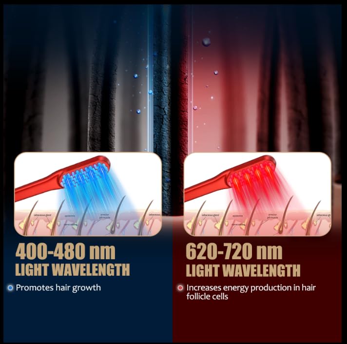 Laser hair growth comb, red li - Hair Care With Protein recensie en prijs