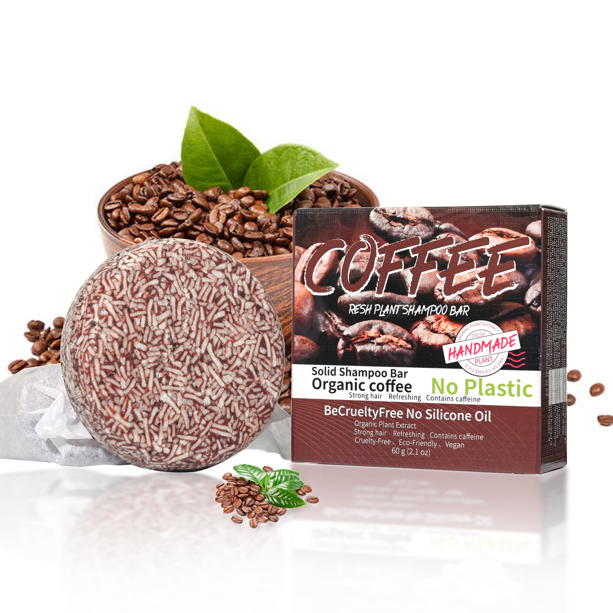 J+60g Coffee Solid Shampoo Moi - Hair Care Dandruff recensie en prijs