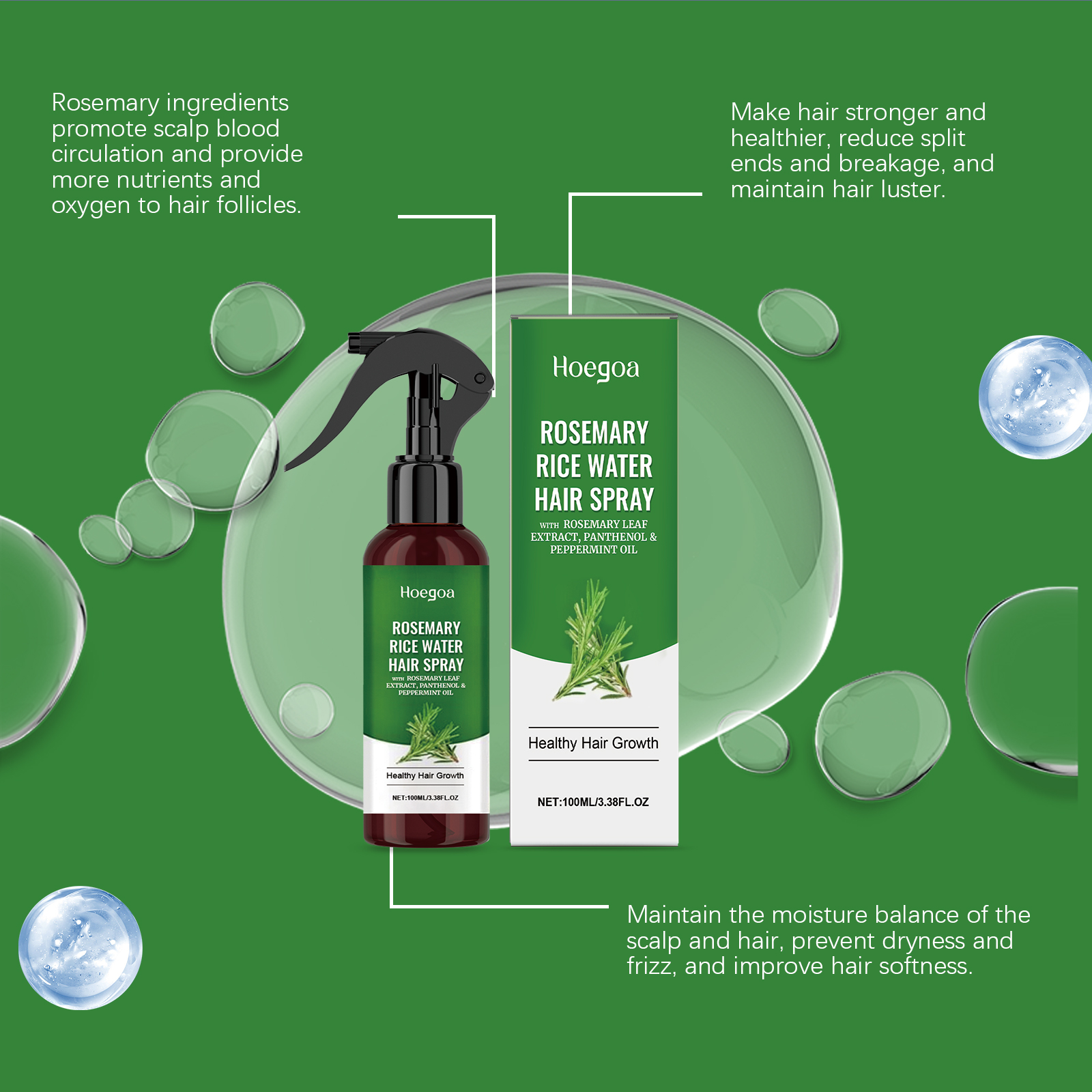 Rosemary Hair Spray With Rice  - Hair Care With Rice Water recensie en prijs